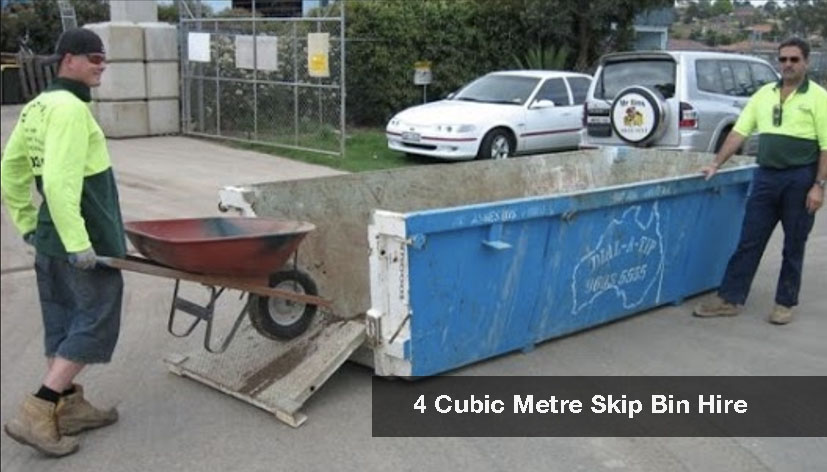 4 cubic meter skip bin for hire in Sydney