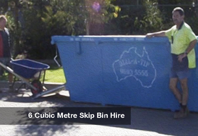 6 cubic meter skip bin for hire in Sydney