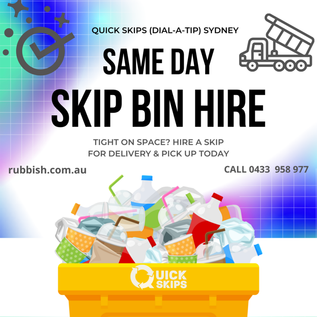 Same Day Skip Bin Hire Sydney Pick up, Skip Bins Online Sydney Delivery Service.